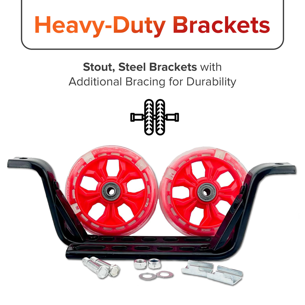 Training Wheels with Brackets & Hardware (Set of 2)