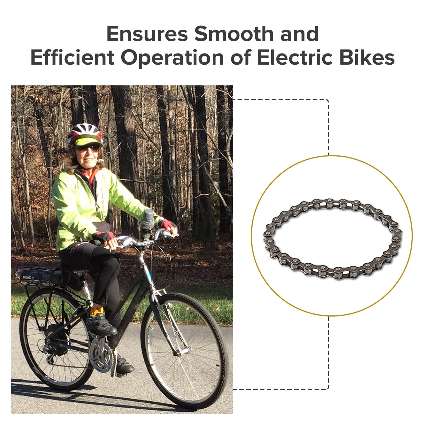 bicycle chain electric bikes 28 Link 1/2" x 1/8" Electric Bike Chain