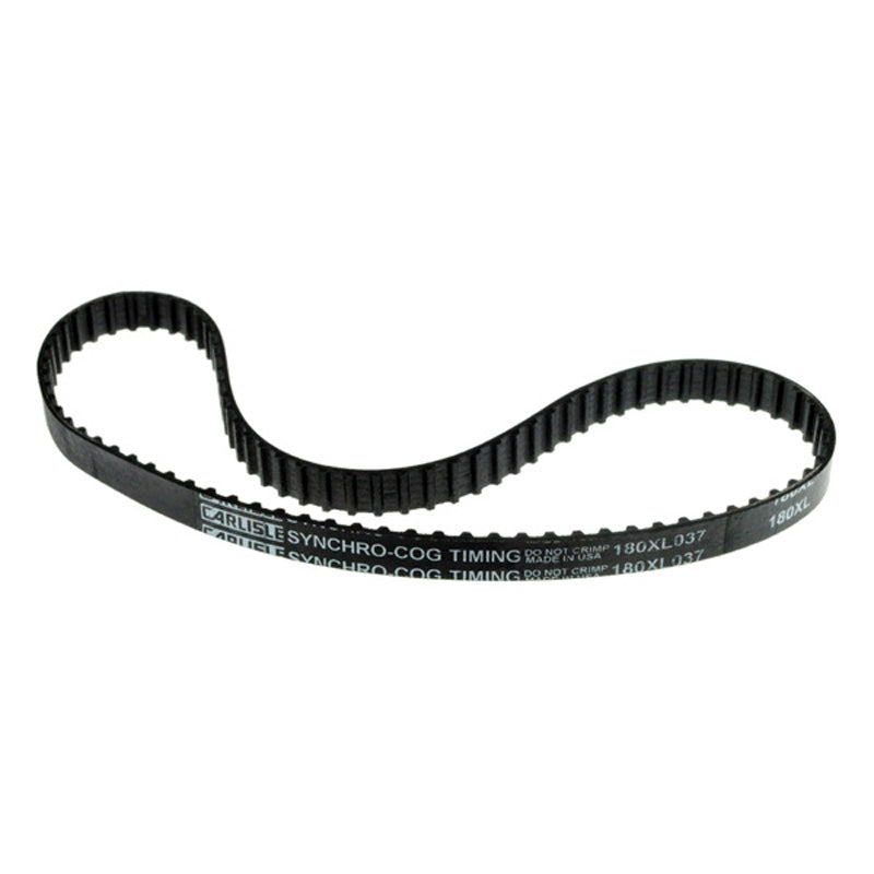 180XL037 Drive Belt, black with white text, suitable for various electric scooter applications.