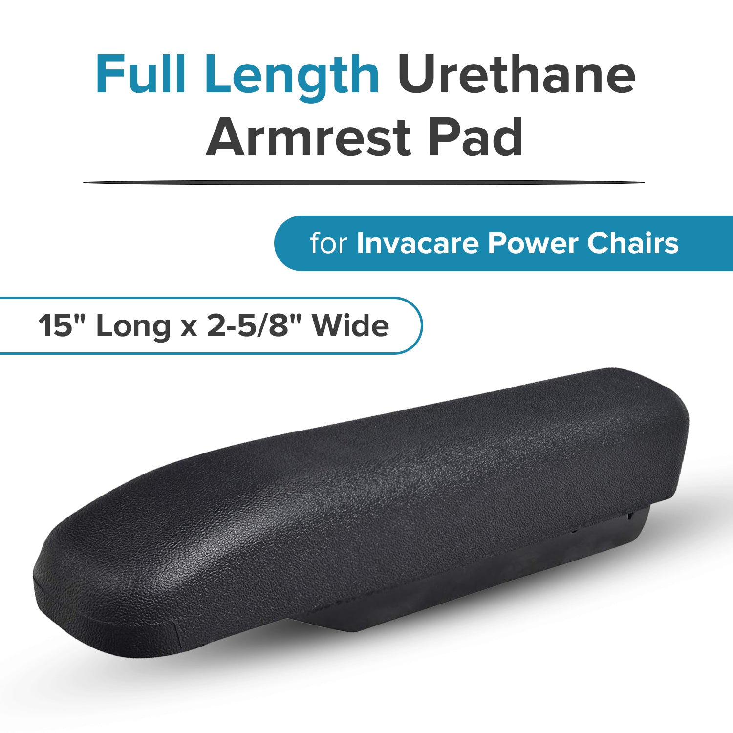 Full Length Urethane Armrest Pad for Invacare Power Chairs (1139924)