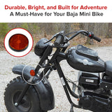 Dark Amber Front Side Reflector for the Baja Mini Bike MB165 & MB200 (Baja Heat, Mini Baja, Baja Warrior)