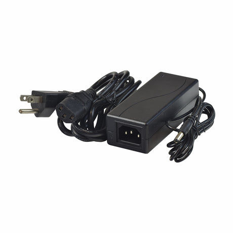 18 Volt 1.5 Amp 2.1mm ID Minimoto Sport Racer Coaxial Battery Charger, featuring a black power cord with coaxial/barrel connector and compact design for efficient and universal charging.