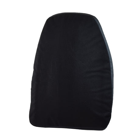 18x25 Tru-Comfort Plus Seat Back Cushion for Quantum Power Chairs - a soft, comfy black cushion designed for ergonomic support.