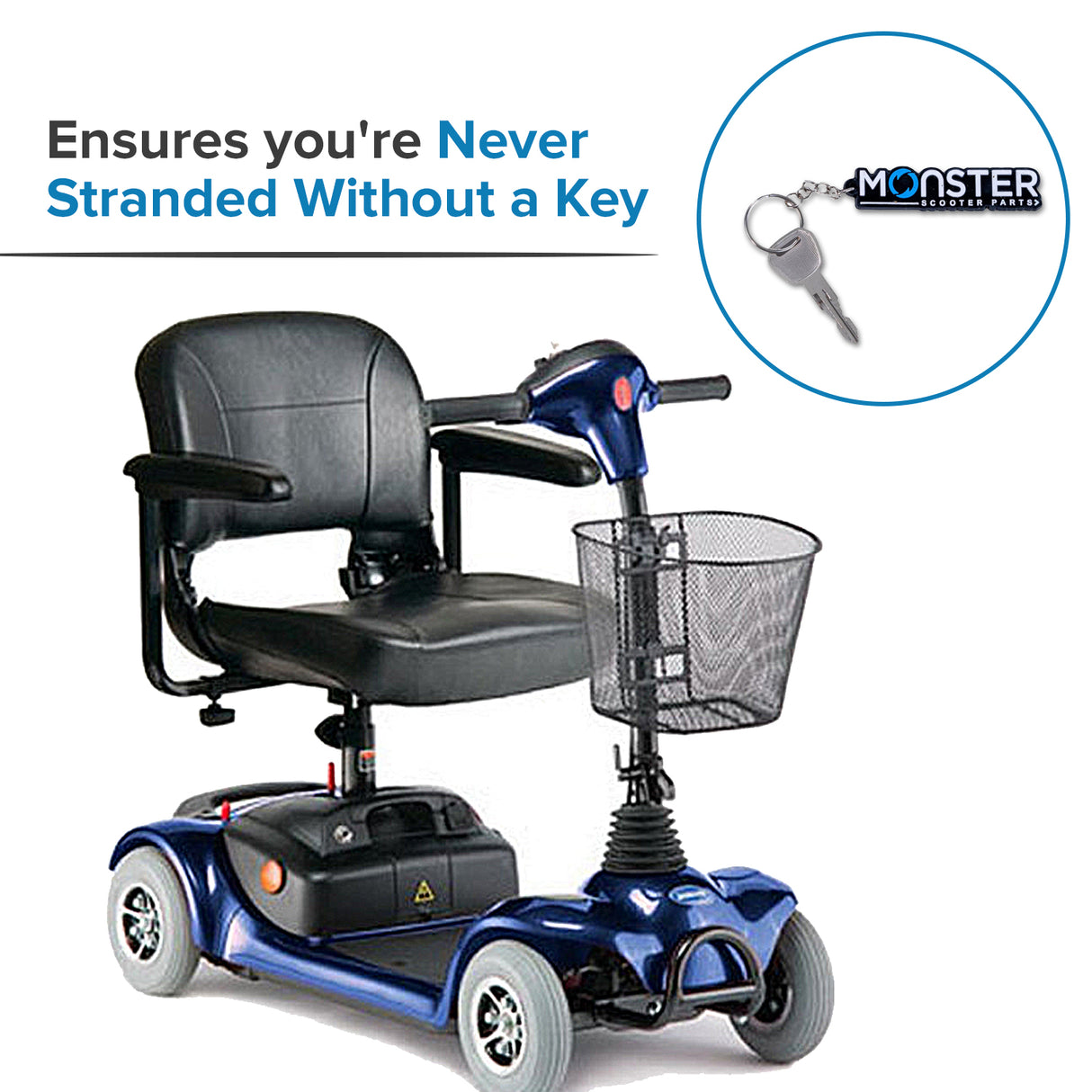 Key for the Invacare Lynx L-3, Lynx L-3X, & Lynx L-4 Mobility Scooters (1144794)