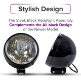 12 Volt Black Headlight Assembly for the Baja MB200 & Massimo MB200 Mini Bikes
