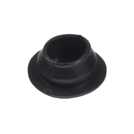 19 mm x 15 mm Black Plastic End Cap for Jazzy, Jet, & Quantum Power Chairs, a small black object with a hole, designed to protect joystick arms from rain, dirt, and dust.