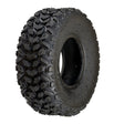19x7.00-8 Tire with QD112 Knobby Tread for Baja Mini Bikes MB165 & MB200, ATVs, & Go Karts; features a close-up of the tire's robust tread pattern and central hole.
