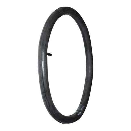 20x1-3/8 Heavy Duty Thorn Resistant Wheelchair Tube, featuring an extra thick walled, puncture-resistant black rubber design with a screw valve, displayed on a plain background.