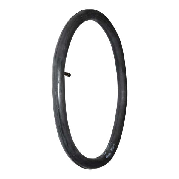 20x1-3/8 Wheelchair Tube featuring a black rubber inner tube with a screw valve, designed for wheelchairs and other applications.