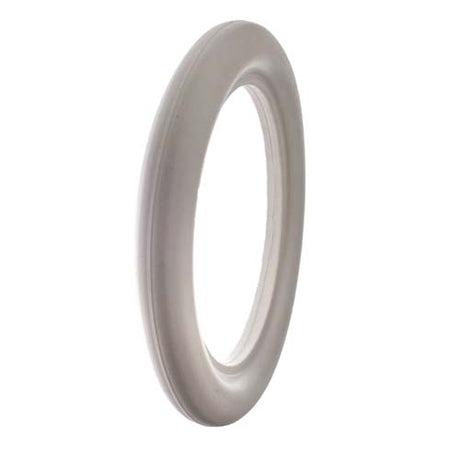 20 x 1-3/8 Solid (Flat-Free) Urethane Wheelchair Tube Insert, close-up view of the durable, oval-shaped urethane insert designed to replace standard pneumatic tubes, ensuring no flat tires for wheelchairs.