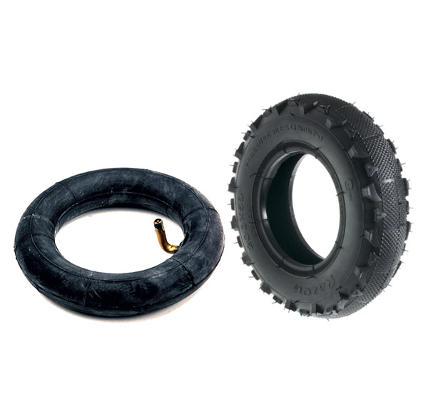 200x50 (8x2) Tire and Tube Set for the Razor Dune Buggy, showing a close-up of the black rubber tire with its matching inner tube. Ideal for front or rear wheel replacement.