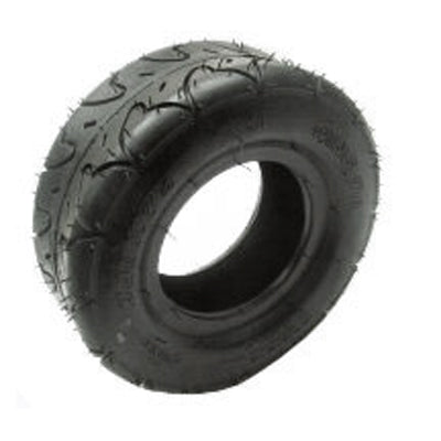 200x75 Tire and Tube Set for Bladez scooters, showing a black tire with a central hole and tread pattern, designed as a replacement rubber for optimal performance and savings.