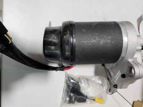 Right Motor with GC3 Connectors and Brake Assembly for the Jazzy Elite Series & Sport 2 (Blemished), featuring a black and silver cylindrical device with a black plastic tube and a black cap.