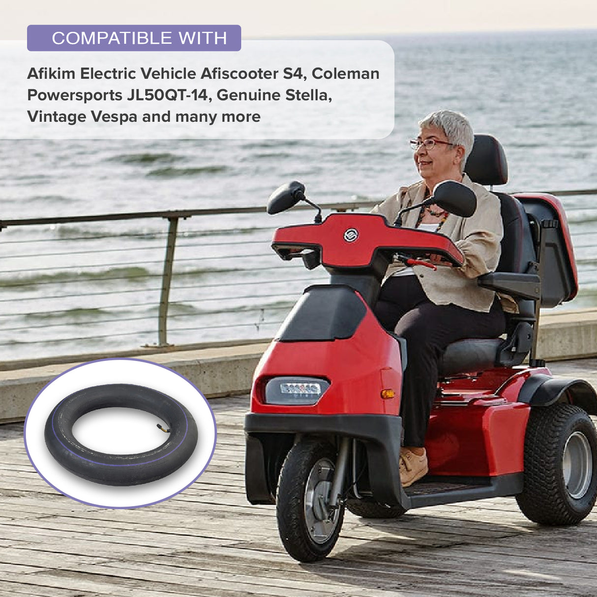 3.50-10 Inner Tube with Angled Valve Stem