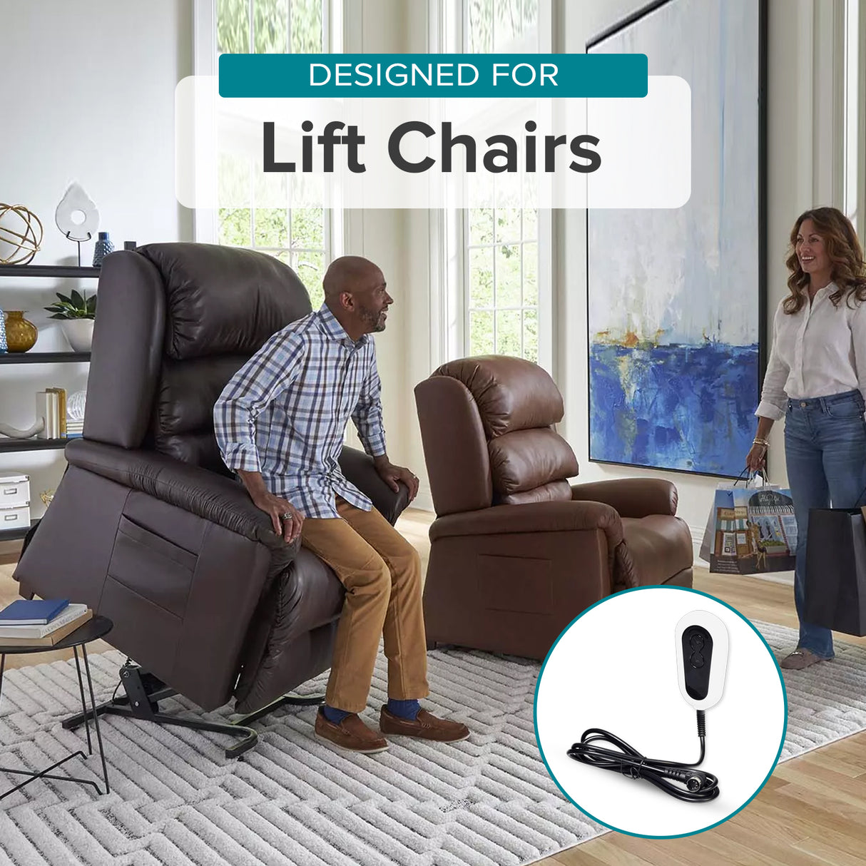 OKIN 2-Button Hand Control for Lift Chairs (JLDK-02)