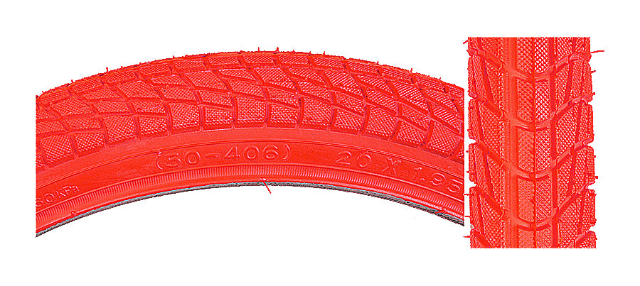 20x1.95 Freestyle Kontact Bicycle Tire from Sunlite, featuring a detailed tread pattern for enhanced grip, ideal for bike enthusiasts seeking reliable performance and durability.