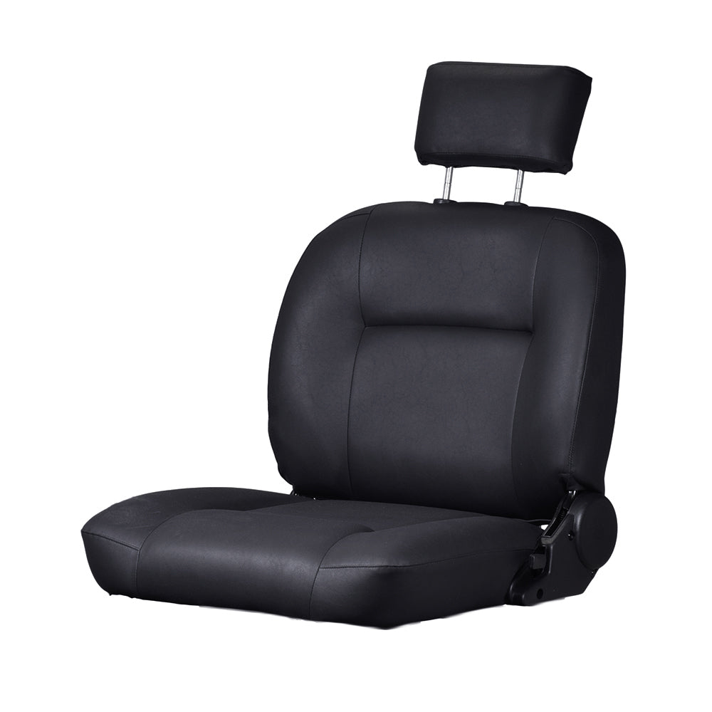 Black Power Chair Seat 18 W x 20 Deep (Golden Technologies), featuring armrests and a minor defect on the left-side hinge cover. Suitable for Golden Technologies Compass power chairs.