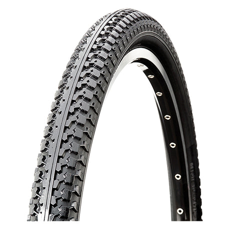 20x2.125 Black MTB Raised Center Bicycle Tire from Sunlite with a detailed tread pattern, ideal for mountain biking.