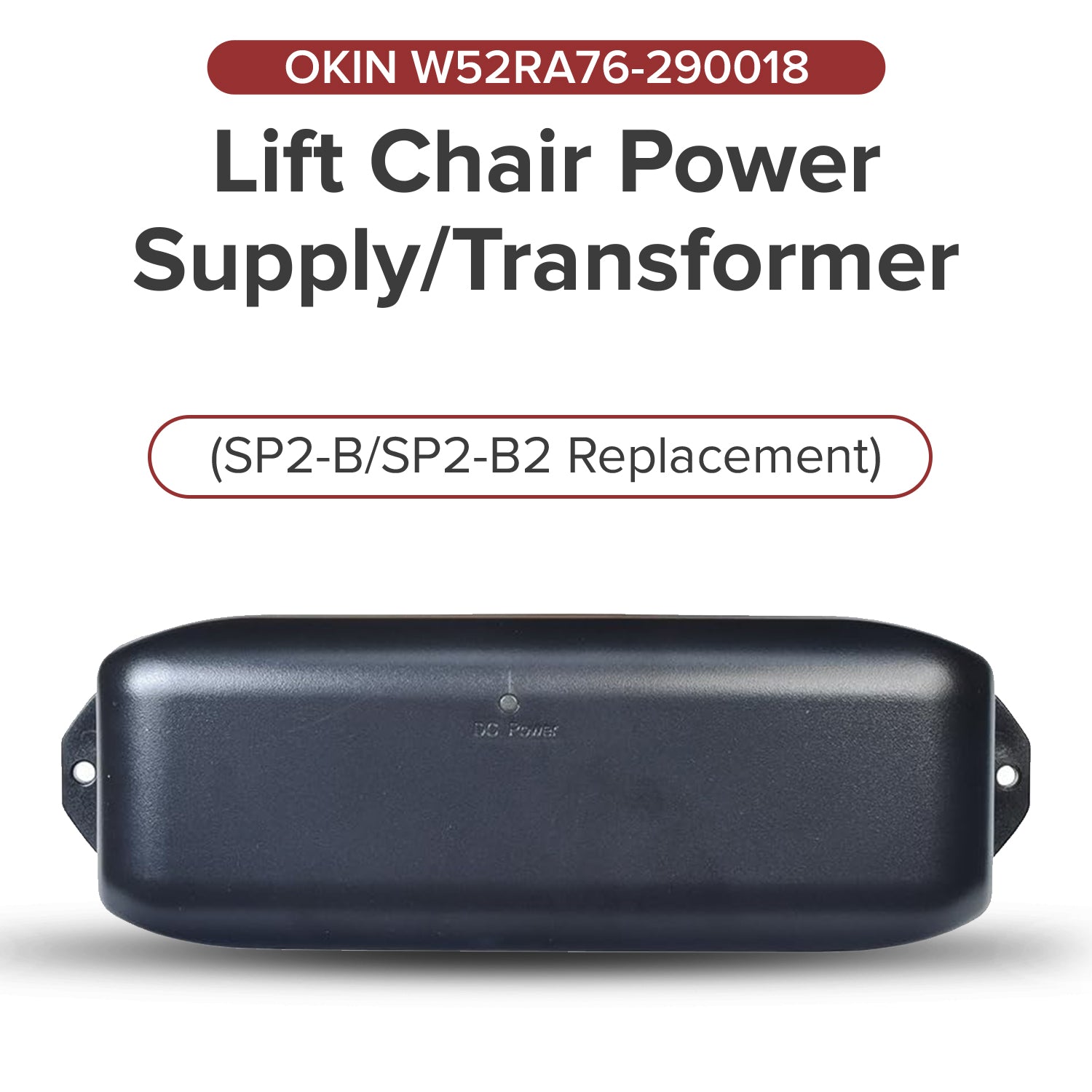 OKIN W52RA76-290018 Lift Chair Power Supply/Transformer (SP2-B/SP2-B2 Replacement)