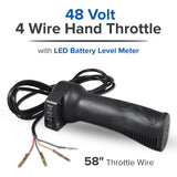 48 Volt 4 Wire Hand Throttle with LED Battery Level Meter