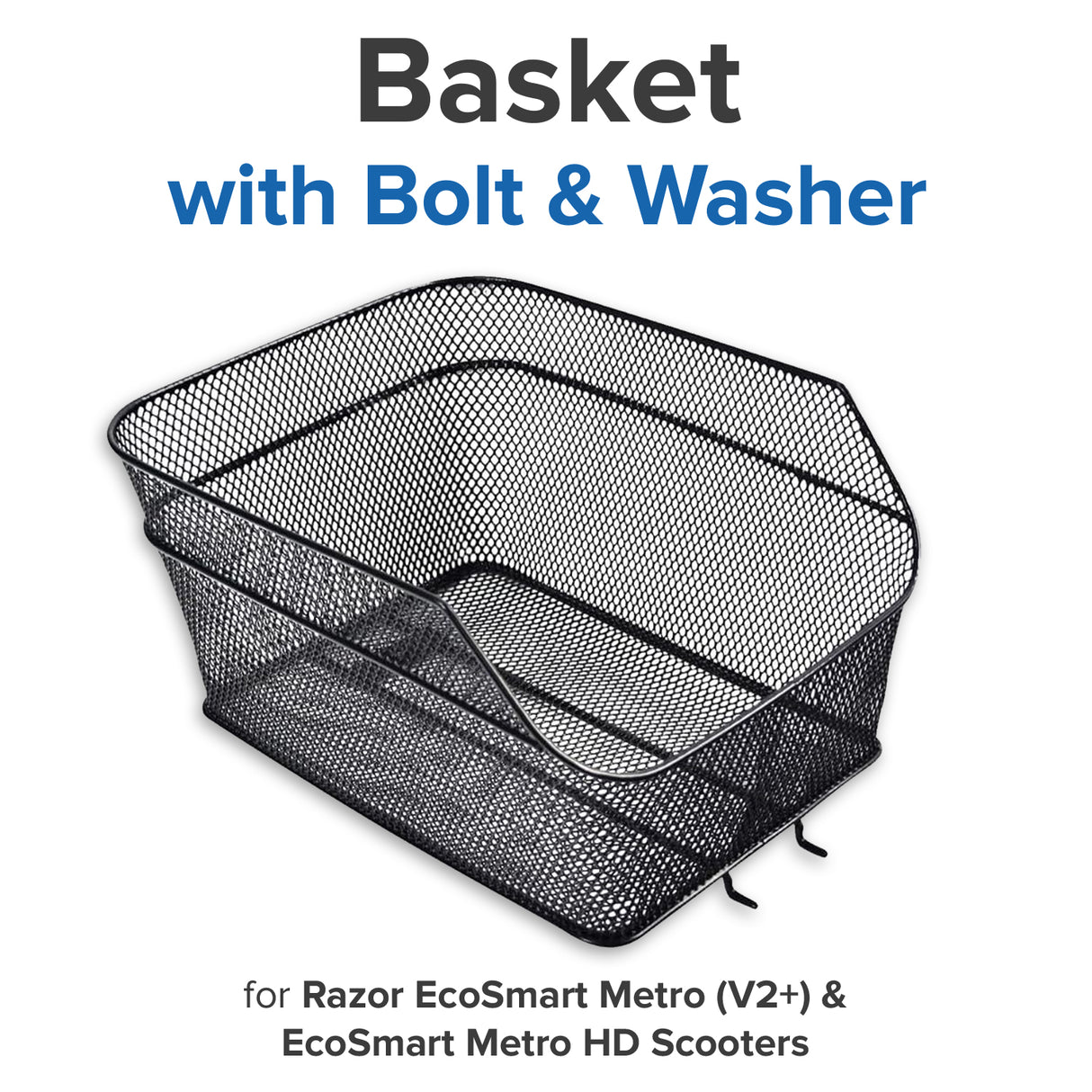 Basket with Bolt & Washer for Razor EcoSmart Metro (V2+) & EcoSmart Metro HD Scooters