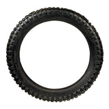 2.50-14 (1.60x14) Tire with Knobby Tread for 50cc & 70cc Baja Dirt Runner, Coolster, & Honda CRF70 Dirt Bikes, shown as a black tire with pronounced knobby tread pattern.