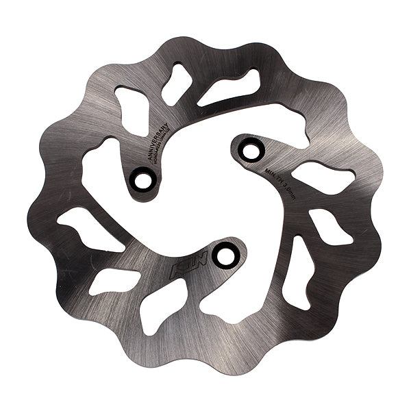 220 mm Brake Disc for GY6 Scooters, featuring a circular metal design with multiple holes, ideal for enhancing braking performance on Genuine Buddy 50 and Honda Ruckus scooters.