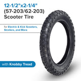 12"x2.125" (57-203) Kick Scooter Tire with TL603 Knobby Tread