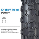 12-1/2"x2-1/4" / 12"x2-1/8" (57-203/62-203) Scooter Tire with TL603 Knobby Tread