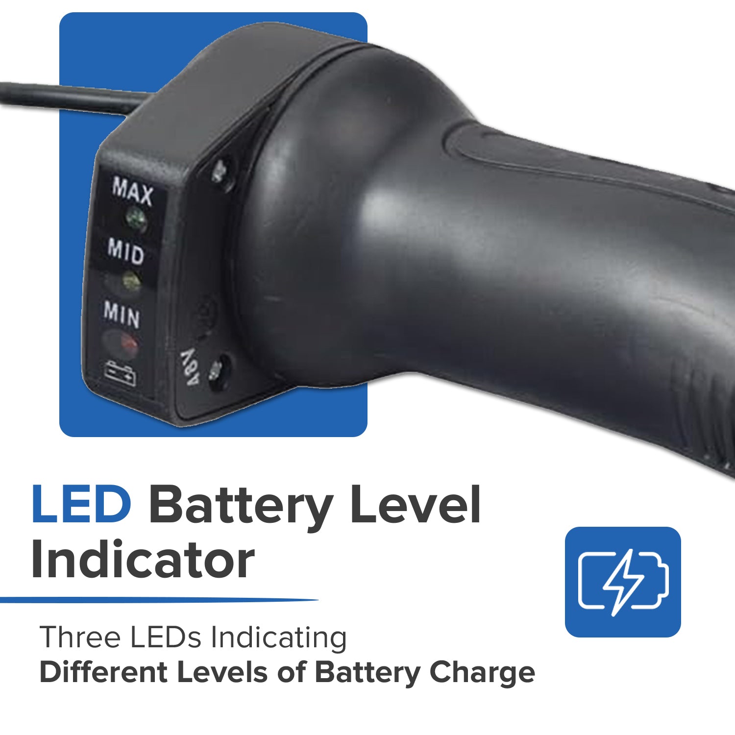 48 Volt 4 Wire Hand Throttle with LED Battery Level Meter