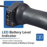 48 Volt 4 Wire Hand Throttle with LED Battery Level Meter