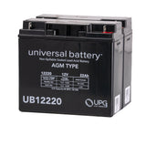 22Ah battery pack option for the Golden Technologies LiteRider battery box assembly.