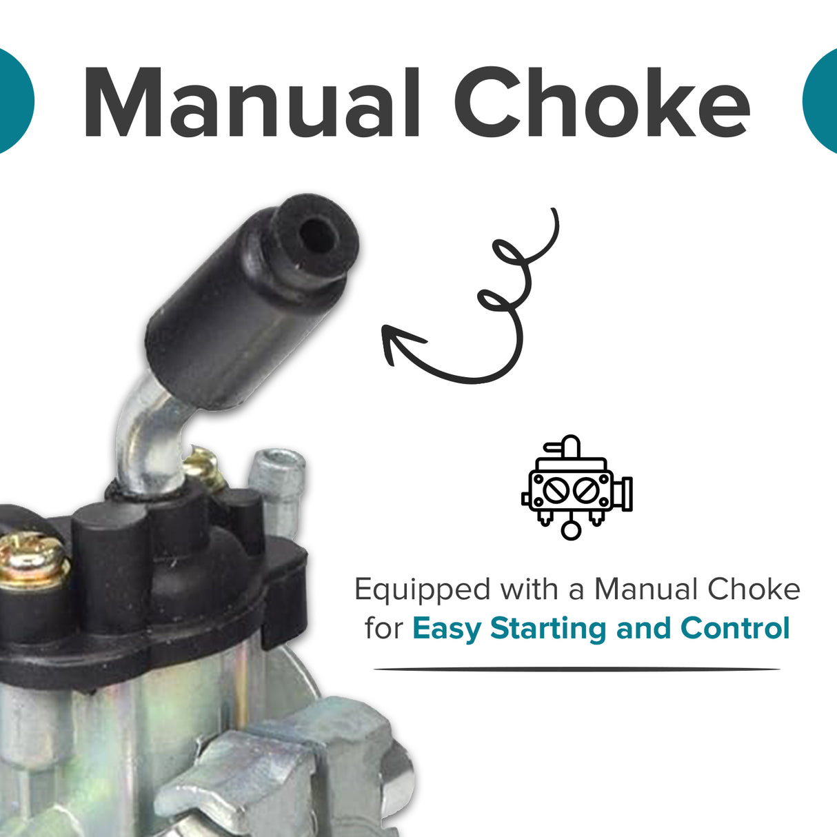 High Performance Carburetor for 48cc - 80cc 2-Stroke Bicycle Engine Kits