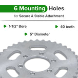 #35 Chain 40 Tooth Sprocket for the Monster Moto / Mega Moto MM-K80 80cc Go-Kart