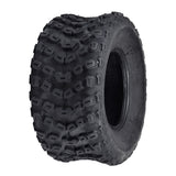 22x11.00-10 (280/55-10) Tire with QD127 Tread for Baja Motorsports, Roketa, & TaoTao Go-Karts & Dune Buggies, featuring a black rubber tire with a durable tread pattern and black rim.