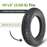 3.00-8 Tire with QD005 Street Tread