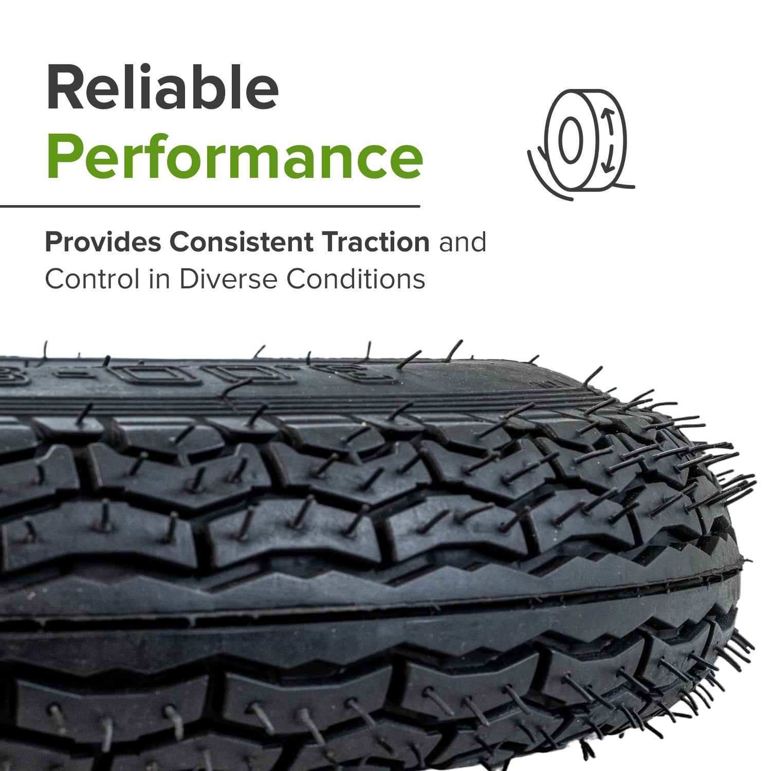 3.00-8 Tire with QD005 Street Tread