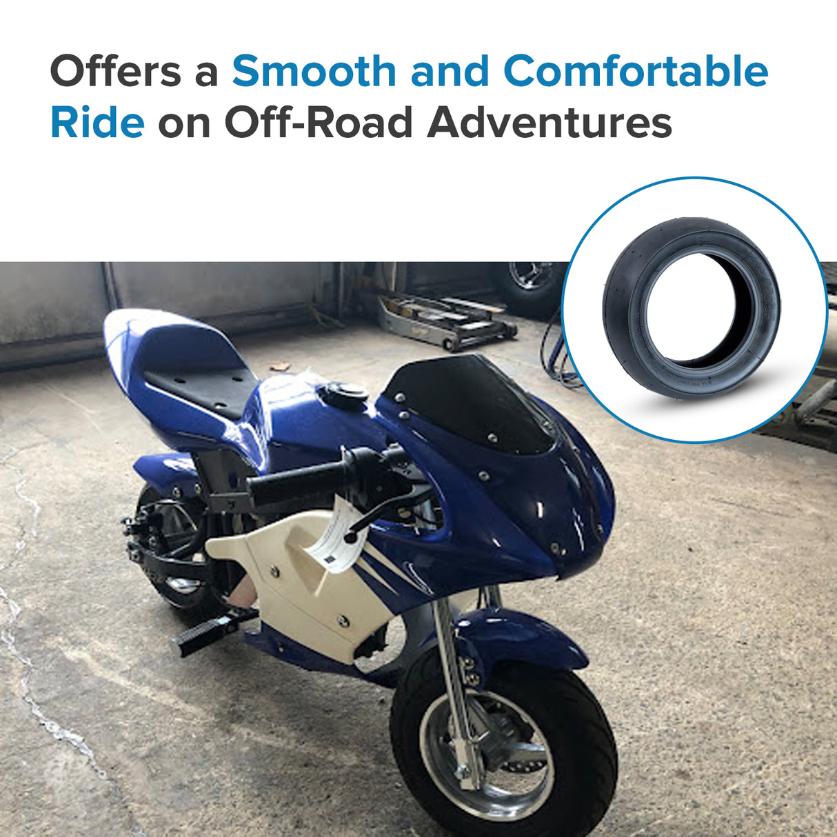 110/50-6.5 Pocket Bike Tire with KF873 Slick Tread