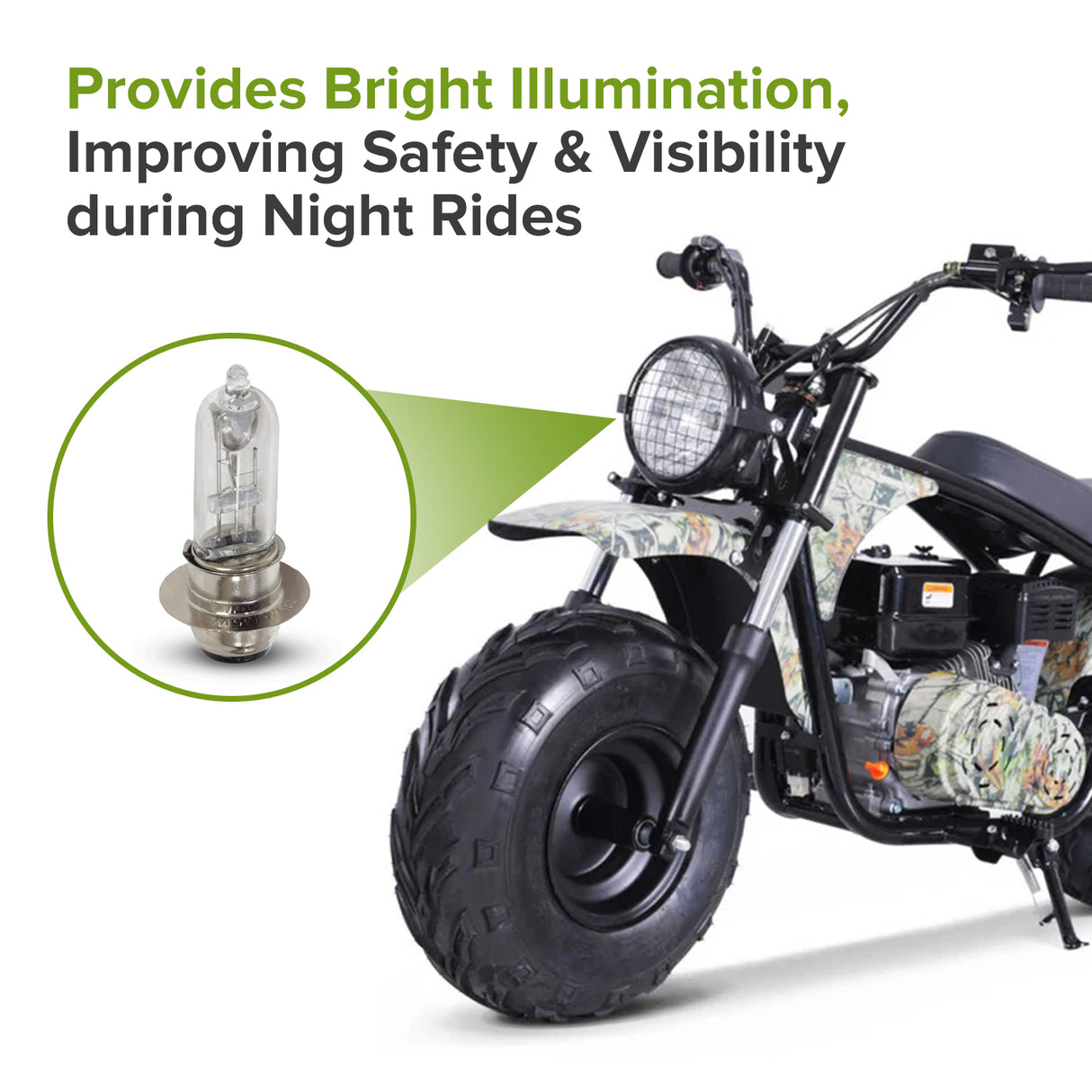 12 Volt 35 Watt Headlight Bulb for Baja Mini Bike MB165 & MB200 (Baja Heat, Mini Baja, Baja Warrior)