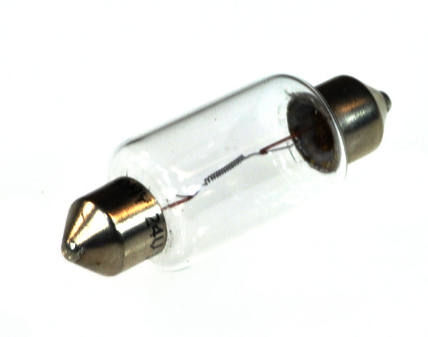 Close-up of a 24 Volt 15 Watt Light Bulb for the Pride Legend XL (SC3450) and Hurricane (PMV5001) Mobility Scooters, showcasing its cylindrical shape and metal base.