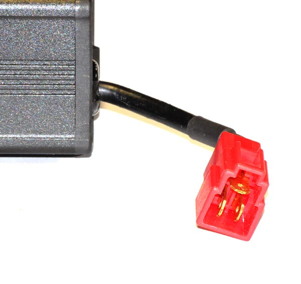 Close-up of a 24 Volt 3.0 Amp On-Board Battery Charger for Drive Medical Mobility Scooters, highlighting the plug and cable, showcasing its compatibility as a direct OEM replacement from Drive Medical.