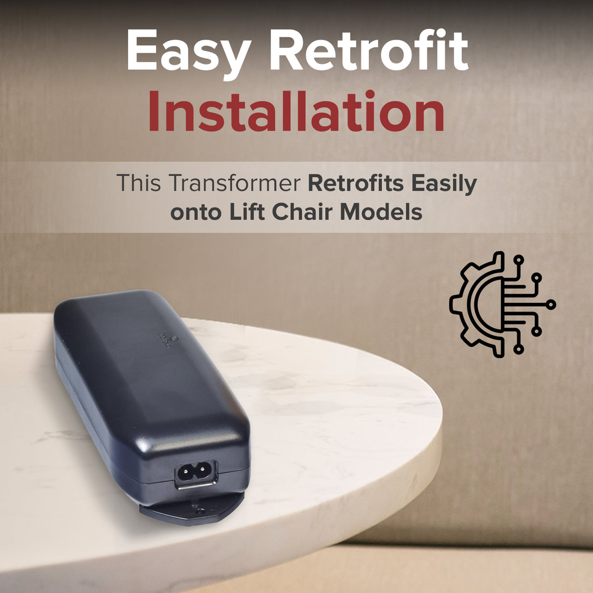 OKIN W52RA76-290018 Lift Chair Power Supply/Transformer (SP2-B/SP2-B2 Replacement)