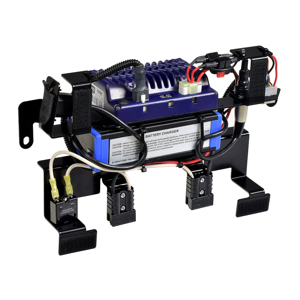 24 Volt 3.0 Amp On-Board Battery Charger & Controller Assembly for Invacare Zoom HMV 400 and Lynx LX3, featuring visible wires and connectors, designed for efficient mobility device charging.