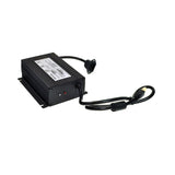 24 Volt 5.0 Amp On-Board Battery Charger with Square Plug for Invacare Pronto M91 and M94 Power Chairs, featuring a black electronic device with an attached cable for efficient charging.