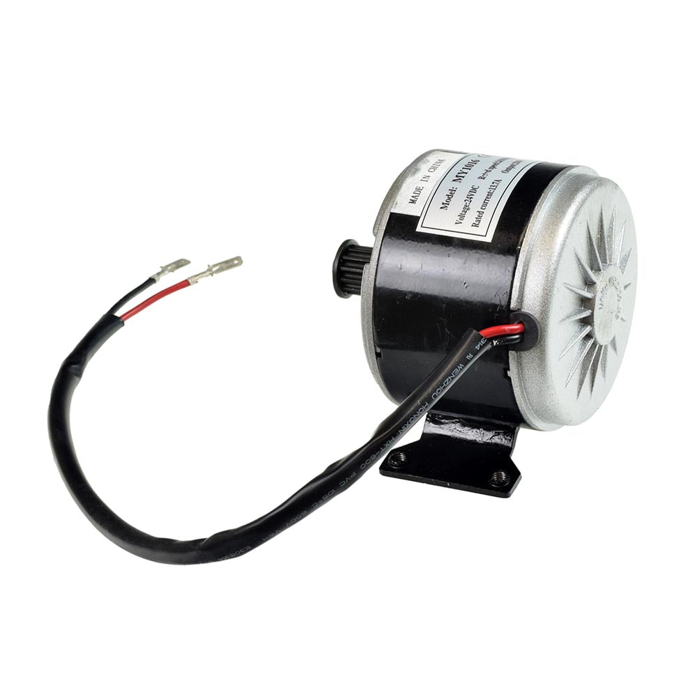 24 Volt 250 Watt MY1016 Electric Motor with 5M Belt Sprocket, featuring a visible wire.