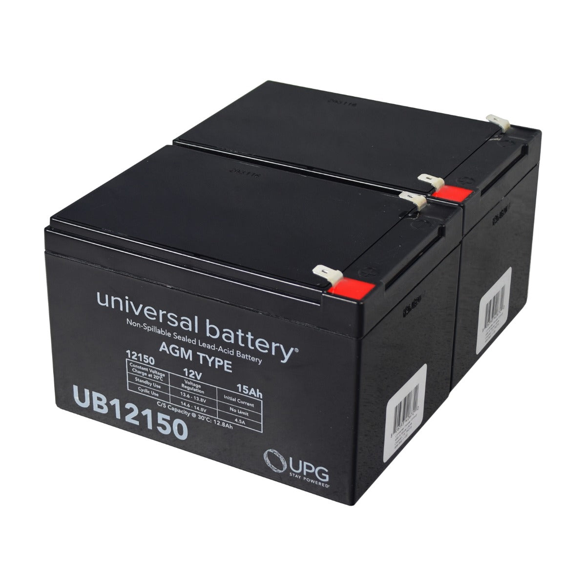 Standard Capacity Battery Box Assembly for the Go-Go Elite Traveller (SC40E/SC44E), a black rectangular battery with white text, designed for easy replacement and compatibility with 12 Ah or 15 Ah batteries.