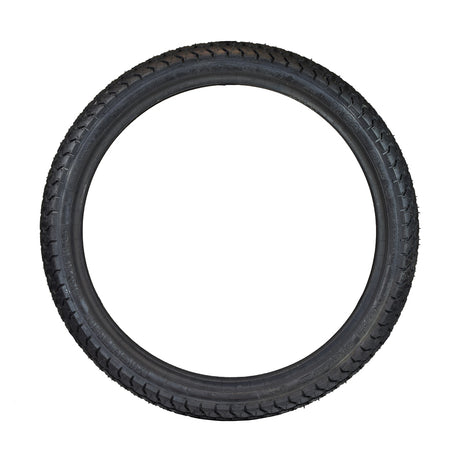 2.50-17 Tire for Honda Passport C70 with pronounced treads, designed for precise steering and easy maneuverability. Close-up shows deep tread pattern and durable rubber compound for enhanced longevity.