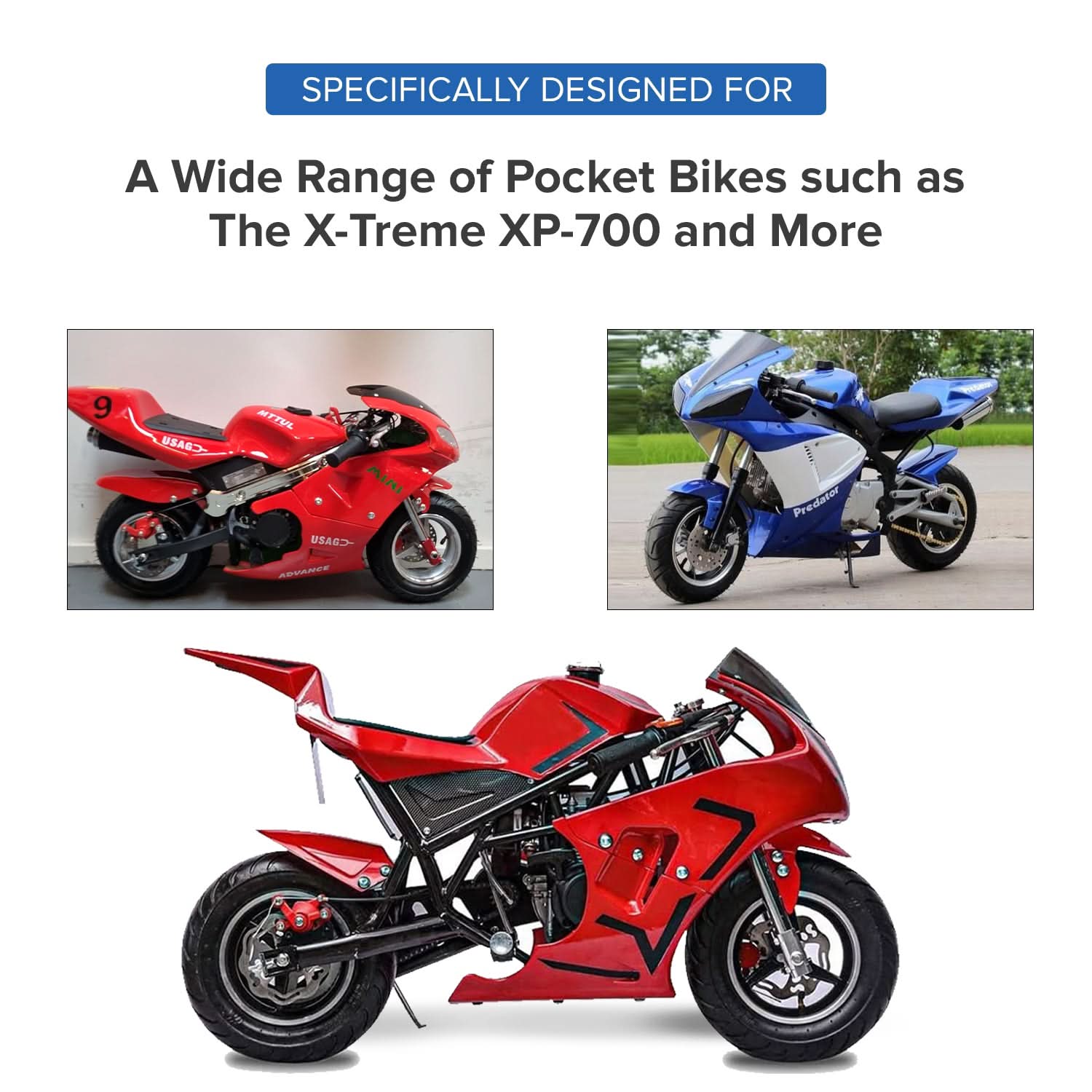 110/50-6.5 Tire for the Monster Moto / Mega Moto MM-eRCH (RCH e-Mini) & MME-250 (MM-E250) Electric Mini Bikes