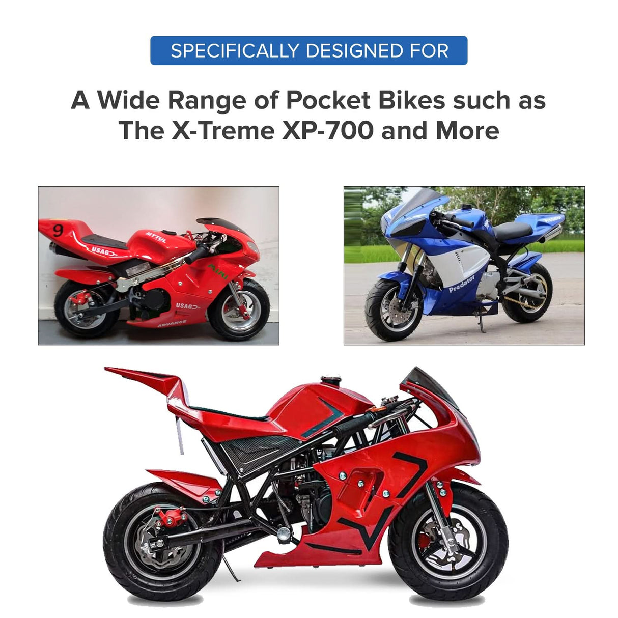 110/50-6.5 Tire for the Monster Moto / Mega Moto MM-eRCH (RCH e-Mini) & MME-250 (MM-E250) Electric Mini Bikes