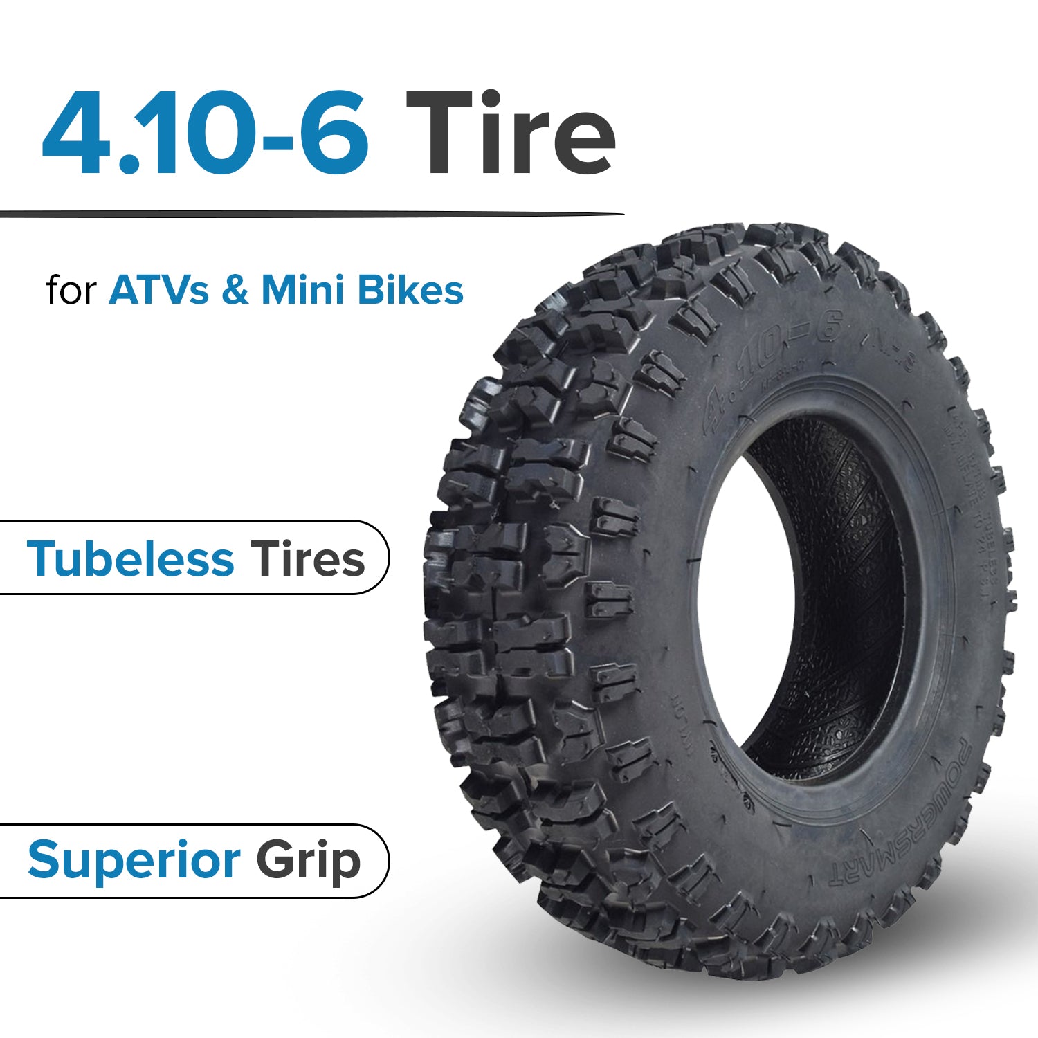 4.10-6 Knobby Tread Tire for the X-PRO 40cc Mini Bike